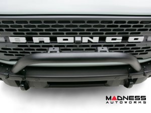 Ford Bronco Bull Bar - Front - Factory Bumper - ZROADZ - Standard - 4in Round White LED Ford Bronco Bull Bar - Front - Factory Bumper - ZROADZ - Standard - 4in Round White LED